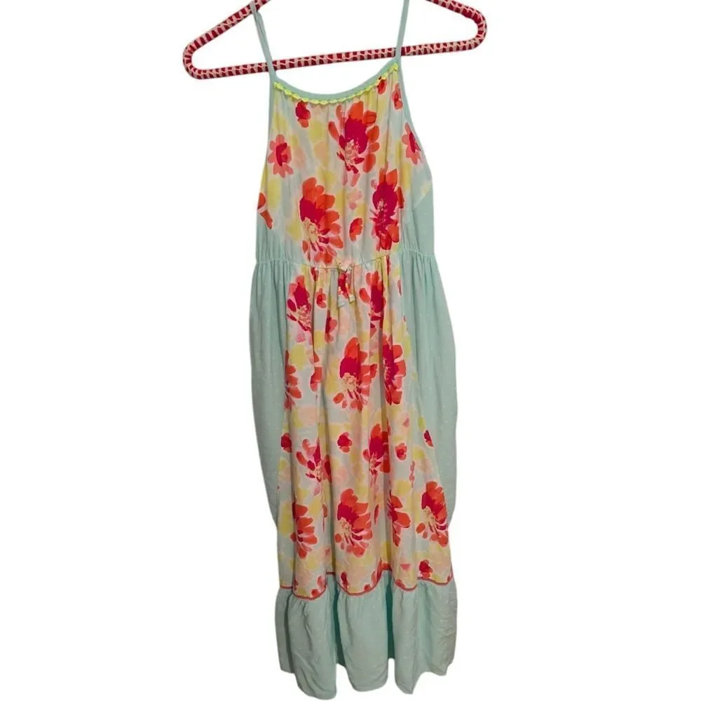 Cat & Jack Floral Tie Dye Print Long Summer Sundress Girls XL‎ Y2K